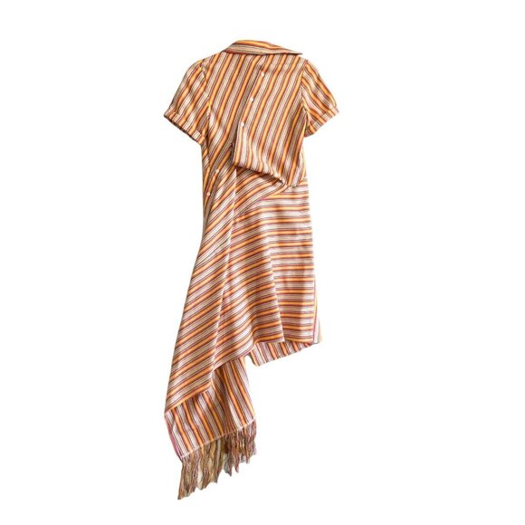 Monse Stripe Deconstructed Dress, Cotton Blend, Size 2, New with tag - Picture 4 of 16